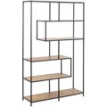 Mid.you Regal, Schwarz, Eiche, Metall, Holzwerkstoff, 114x185x35 cm, Wohnzimmer, Regale, Bücherregale