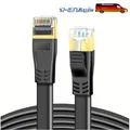 Cat8 Ethernet Kabel 10m 40Gbps 2000MHz Flach LAN K