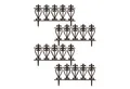 HTI-Living Beetbegrenzung Zierzaun Ornament 4-teilig Nessa, 4 Zaunelemente, Beeteinfassung Beetbegrenzung