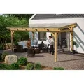 Skan Holz Terrassenüberdachung Sanremo B x T 541 cm x 350 cm Leimholz Natur