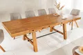 riess-ambiente Esstisch FINCA 165-240cm vintage braun - recyceltes Pinienholz, 2 Ansteckplatte (Einzelartikel, 1-St), Industrial Design mit Querstrebe – ideal für bis zu 12 Personen