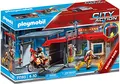 PLAYMOBIL City Action 71193 Mitnehm-Feuerwehrstation mit Feuerwehr-Motorrad, Aufklappbare Spielbox mit Griff, Mitnehm-Spielzeug, Spielzeug für Kinder ab 4 Jahren