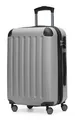 HAUPTSTADTKOFFER Spree - Handgepäck, 55 x 36 x 21 cm, TSA, 4 Rollen, 42 Liter, Reisekoffer, Hartschalenkoffer, Rollkoffer, Bordgepäck Koffer, erweiterbar, Silber