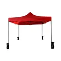 Rebecca Mobili Faltpavillon Gartenpavillon Rot mit 4 Gewichten Polyester Metall Transporttasche Messe Terrasse Party - 3,1x3x3 m (H x B x T) - Art. RE6328