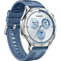 Watch GT5 46mm (Vili-B19W), Smartwatch silber, blaues, gewebtes Armband