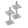 Systafex 2x Pfostenträger 100x250mm Stützenfuß Bodenfuß Betonfuss Höhenverstellbar