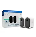Arlo Essential XL HD Outdoor Kamera außen - 2er Set weiß