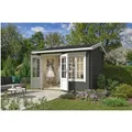 Lasita Gartenhaus Alex 300 cm x 250 cm Grau-Grün