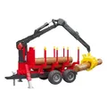 Bruder Bruder 02252 Rückeanhänger mit Ladekran plus Zubehör