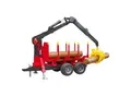 Bruder Bruder 02252 Rückeanhänger mit Ladekran plus Zubehör