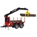 02252 Bruder Rückeanhänger Ladekran 4 Baumstämmen und Holzgreifer Profi Serie