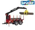 Bruder Spielzeug 02252 Forstwirtschaft Holzfällung Anhänger Mit Lade Kran ,Grab