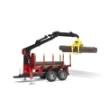 Bruder Rückeanhänger mit Ladekran, 4 Baumstämmen und Holzgreif (41 EUR/Stück)