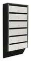 Rottner Briefkastenanlage Depot 4 SILVER / BLACK Zylinderschloss mit 2 Schlüssel