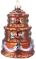BRUBAKER Christbaumschmuck Mundgeblasene Weihnachtskugel Bunte Torte, cremige Weihnachtsdekoration aus Glas, handbemalt - ca. 11 cm