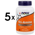 5 x NOW Foods Tri-Amino - 120 caps (158,25 EUR/kg)