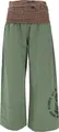 Weite Marlenehose, Buddha Wellnesshose, Yogahose, Boho Hose mit Breitem Bund - Olive, Damen, Grün, Baumwolle, Größe: S