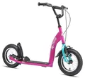 BIKESTAR Roller Kinderroller Tretroller Kickscooter mit Luftreifen für Mädchen ab 6-7 Jahre | 12 Zoll Sport Kinder Scooter | Berry & Türkis | Risikofrei Testen