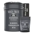 WO-WE Bodenversiegelung 2K Epoxidharz Bodenversiegelung Bodenbeschichtung W734, 1.5-9Kg, Klar/Farblos