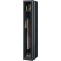 JAN NOWAK Umkleideschrank Spind KACPER 1 Abteil Etikettenhalter Lüftungsschlitze Umkleidespind Metall Schließfachschrank 180x30x50cm Anthrazit