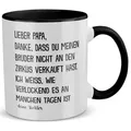 22Feels Tasse Papa Geschenk Vatertag von Tochter Vater Geburtstag Kaffeetasse Mann, Keramik, Made in Germany, Spülmaschinenfest, Zweifarbig weiß|schwarz