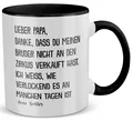 Papa Geschenk zum Vatertag von Tochter Vater Tasse Geburtstag Kaffeetasse Mann