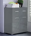 Unterschrank "Avena", Badezimmerschrank mit 1 großen Schubkasten und 2 Türen - 73/31/79 cm, grau/grau Hochglanz B/H/T: 73 cm x 81 cm x 31 cm