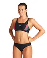 ARENA Damen W Threefold Two Pieces R Bikini, Black-black-anguria, 38 EU
