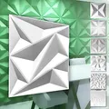 HEXIM 3D Wandpaneele, PVC Kunststoff weiß - Diamond Design Paneele 50x50cm Wandverkleidung (0.25QM HD137) Kinderzimmer Wand Ideen