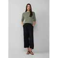 s.Oliver Culotte Hose Strukturierte Culotte mit Elastikbund und Eingrifftaschen schwarz 38