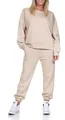 CLEO STYLE Jogginganzug Damen Jogginganzug 7065 36-42 Beige (Set), Beige