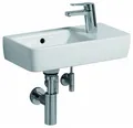 Geberit Renova Compact Handwaschbecken 500 mm x 250 mm Ablagefläche rechts Hahnloch rechts - Weiß Alpin - 276250000