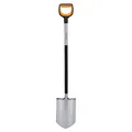 Fiskars Gärtnerspaten für harte, steinige Böden, Spitz, Länge: 120 cm, Verstärktes Borstahl-Blatt, Schwarz/Orange, Xact, 1066729