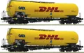 Roco 76024 H0 2er-Set Kesselwagen, der GATX DHL Kerosin Express