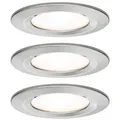 LED Einbauleuchte 3-Step-Dim Nova Basisset starr IP44 rund 78mm GU10 3x6,5W 3x460lm 230V dimmbar 2700K Eisen gebürstet