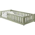 Kids Collective Bodenbett, Olivgrün, Holz, 80x160 cm, Kinder- & Jugendzimmer, Kindermöbel, Kinderbetten, Kindereinzelbetten