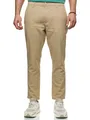 Indicode Herren INNandos Stoffhose aus Leinen & Baumwolle | Herrenhose Freizeithose Männer Cornstalk, L