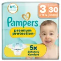 Pampers Premium Protection Gr.3 Midi 6-10kg Windeln Singlepack 30 Stück