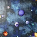 Arthouse Marineblau / Multi 296000 Solar Planeten Glitzer Raum Milky Way Tapete