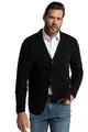 JP 1880 Herren Stricksakko, Flexnamic®, Milano-Strick, Reverskragen, Bis 8 XL Strickjacken, Schwarz, XL EU