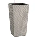 Lechuza® Pflanzgefäß Cubico Cottage 40 cm x 40 cm x 75 cm Sandbraun
