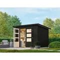 Gartenhaus KARIBU "»Stockach 3« schwarz, aus Fichte", schwarz, ohne Fußboden, Gartenhäuser, aus Fichtenholz, lakiert