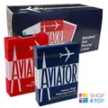 12 Decks Aviator Standard Index Spielkarten 6 Rot 6 Blau Verpackt Box Uspcc Neu
