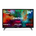 MEDION 59,8 cm (24 Zoll) HD Fernseher (Android TV, Smart TV, HDR, Prime Video, PVR, Bluetooth, MD 824100)