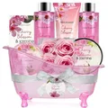 Badeset für Frau 8tlg Kirschblüten Jasmin Duft Pflegeprodukte Bades