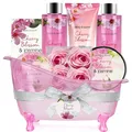 Badeset für Frau 8tlg Kirschblüten Jasmin Duft Pflegeprodukte Bades
