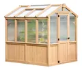 Tchibo - Gewächshaus aus Zedernholz - 204x238x236cm - braun - Holz / Polycarbonat