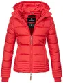 MARIKOO Designer Damen Winter Jacke Steppjacke Winterjacke Stepp gesteppt B668 [B668-Sol-Rot-Gr.S]