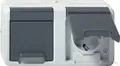 Gira Steckdose SCHUKO 478130 2f waager.KD WG AP gr