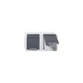 GIRA 478130 Steckdose 2f gr AP Klappd IP44